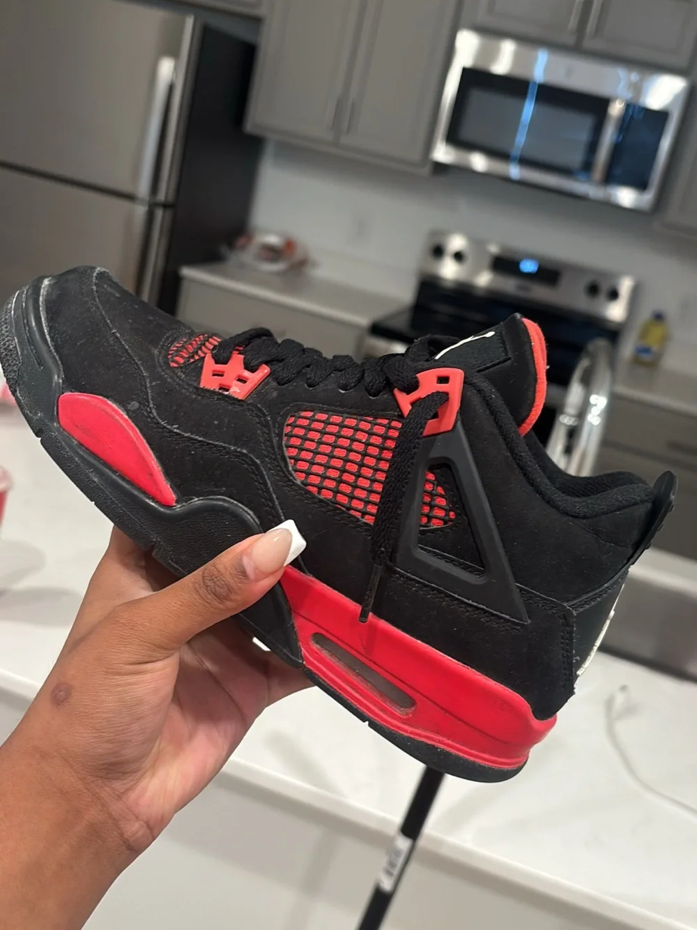 Black and Red Jordan’s